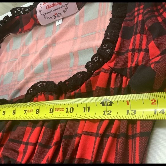 Wax Poetic Clothing Mini Light Plaid Dress - Picture 4 of 9